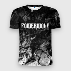 Мужская футболка 3D Slim Powerwolf black graphite