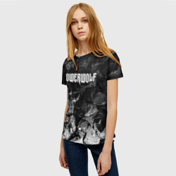 Женская футболка 3D Powerwolf black graphite - фото 2