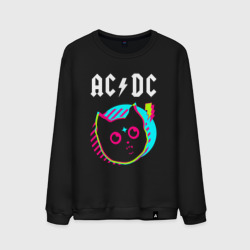 Мужской свитшот хлопок AC DC rock star cat