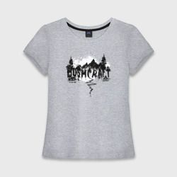 Женская футболка хлопок Slim Бушкрафт - Основы выживания