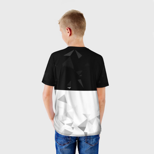 Детская футболка 3D Half life pattern geometry, цвет 3D печать - фото 4