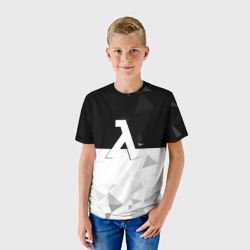 Детская футболка 3D Half life pattern geometry - фото 2