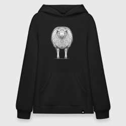 Худи SuperOversize хлопок Белая овечка анфас