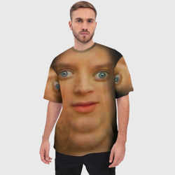 Мужская футболка oversize 3D Мем упоротый Фродо улыбается - фото 2
