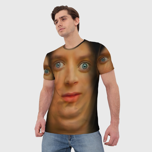 Мужская футболка 3D Мем упоротый Фродо улыбается, цвет 3D печать - фото 3