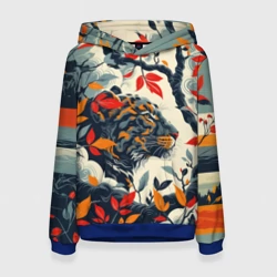 Женская толстовка 3D Затаившийся тигр 