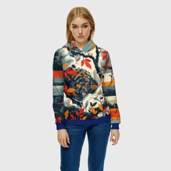 Женская толстовка 3D Затаившийся тигр  - фото 2