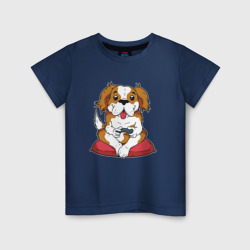 Детская футболка хлопок Собака геймер