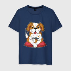 Собака геймер – Мужская футболка хлопок с принтом купить со скидкой в -20%