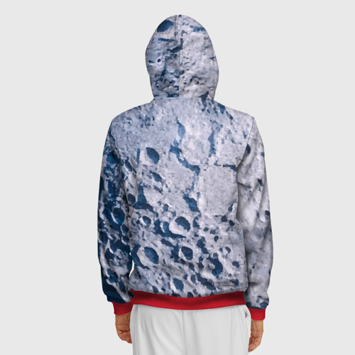 Мужская толстовка 3D на молнии Кратеры на Луне - star dust, цвет красный - фото 4
