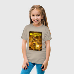 Детская футболка хлопок Адские десантники с флагом - helldivers 2 - фото 2