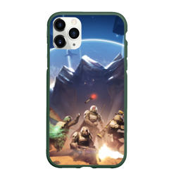 Чехол для iPhone 11 Pro матовый Поле битвы helldivers 2