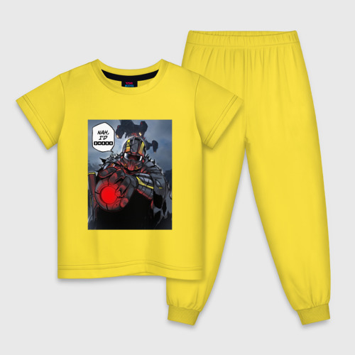 Детская пижама хлопок с принтом Нужен дроп helldivers 2, вид спереди #2