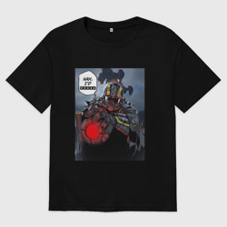 Женская футболка хлопок Oversize Нужен дроп helldivers 2