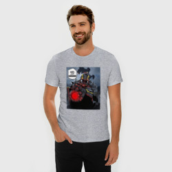 Мужская футболка хлопок Slim Нужен дроп helldivers 2 - фото 2