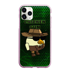 Чехол для iPhone 11 Pro Max матовый Chicken gun green