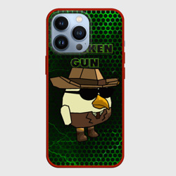 Чехол для iPhone 13 Pro Chicken gun green