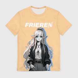 Мужская футболка 3D Провожающая в последний путь Фрирен - Фрирен