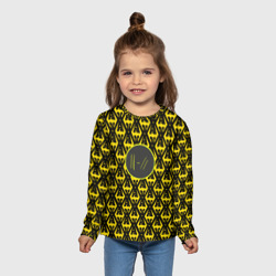 Детский лонгслив 3D Twenty one pilots pattern yellow - фото 2