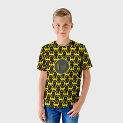 Детская футболка 3D Twenty one pilots pattern yellow - фото 2