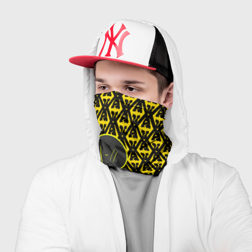 Бандана-труба 3D Twenty one pilots pattern yellow, цвет 3D печать - фото 3