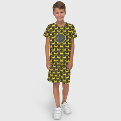 Детский костюм с шортами 3D Twenty one pilots pattern yellow - фото 2