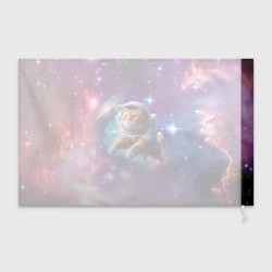 Флаг 3D Котик смелый космонавт - нейросеть - фото 2