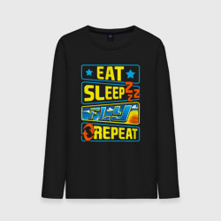 Мужской лонгслив хлопок Eat sleep fly