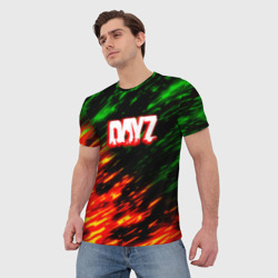 Мужская футболка 3D Dayz огонь текстура - фото 2