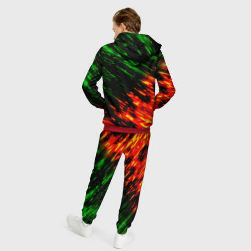Мужской костюм с толстовкой 3D Dayz огонь текстура, цвет красный - фото 4