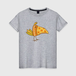 Птица пицца – Женская футболка хлопок с принтом купить со скидкой в -20%