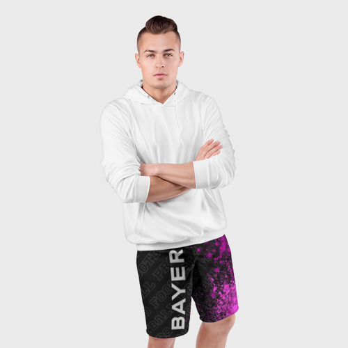 Мужские шорты спортивные с принтом Bayer 04 pro football по-вертикали, фото #4