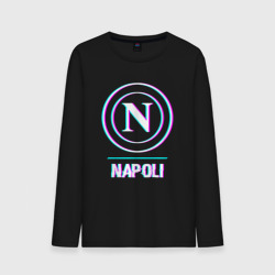 Мужской лонгслив хлопок Napoli FC в стиле glitch