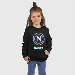 Детский свитшот хлопок Napoli FC в стиле glitch - фото 2