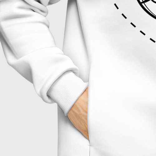 Мужское худи Oversize хлопок Лого Arsenal в сердечке, цвет белый - фото 8