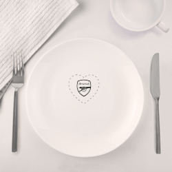 Набор: тарелка + кружка Лого Arsenal в сердечке - фото 2