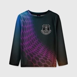 Детский лонгслив 3D Everton футбольная сетка