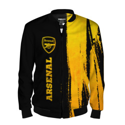 Мужской бомбер 3D Arsenal - gold gradient по-вертикали