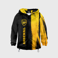 Детская ветровка 3D Arsenal - gold gradient по-вертикали