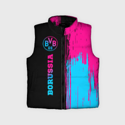 Детский жилет утепленный 3D Borussia - neon gradient по-вертикали