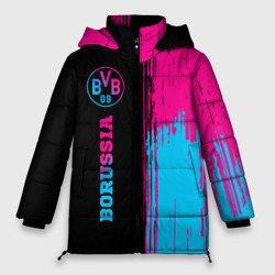 Женская зимняя куртка Oversize Borussia - neon gradient по-вертикали