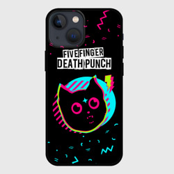 Чехол для iPhone 13 mini Five Finger Death Punch - rock star cat