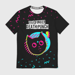 Мужская футболка 3D Five Finger Death Punch - rock star cat