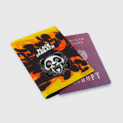 Обложка для паспорта матовая кожа Black Sabbath рок панда и огонь - фото 2