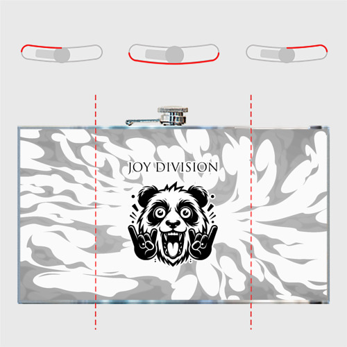 Фляга Joy Division рок панда на светлом фоне - фото 5