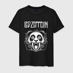 Мужская футболка хлопок Led Zeppelin rock panda