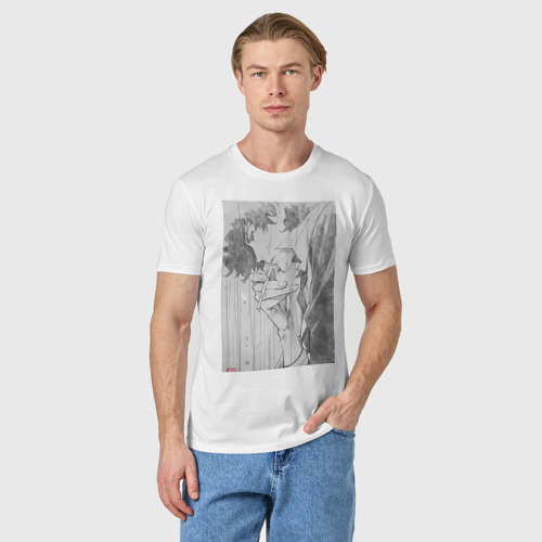 Мужская футболка хлопок Ковбой Бибоп Спайк Шпигель, цвет белый - фото 3