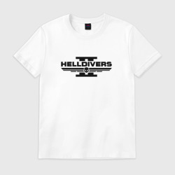 Мужская футболка хлопок Helldivers 2 - black