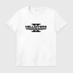 Мужская футболка хлопок Helldivers 2 - black