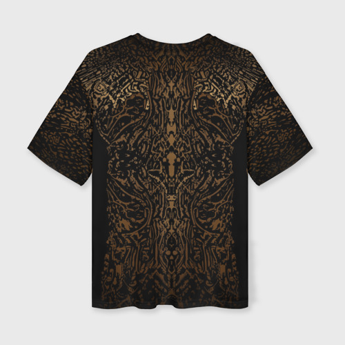 Женская футболка oversize 3D Золотой узор маори, цвет 3D печать - фото 2